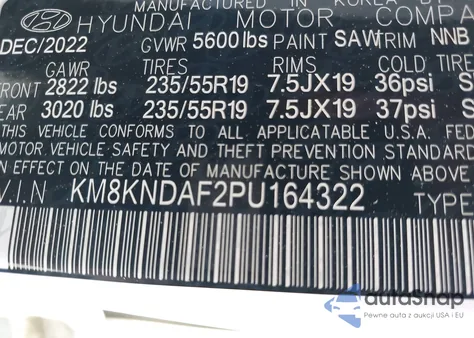 2023 Hyundai Ioniq 5 Sel из США, поврежденный, VIN KM8KNDAF2PU164322